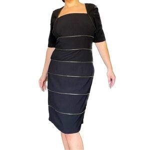 WD•NY - Size 10 Black Zipper Dress